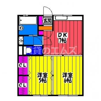 【間取り】 | 第６竹下ＩＲ　ＢＬＤ. | 第６竹下ＩＲ　ＢＬＤ.の間取り