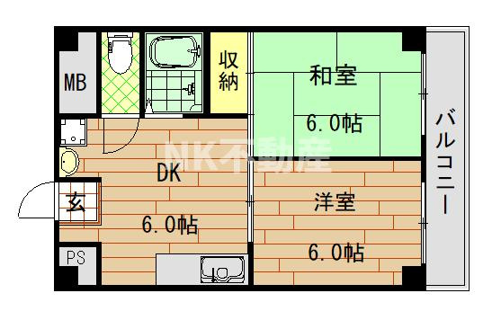 【間取り】 | スカイハイツ（長田賃貸） | 間取りです