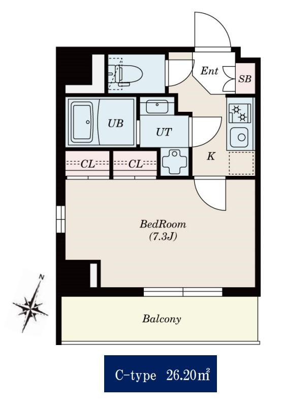 GRANPASEO本郷壱岐坂の間取り|1K