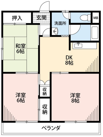 【間取り】 | キャピタルハイツＢ