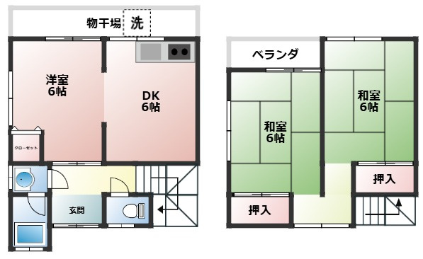 梅畑二戸一の間取り