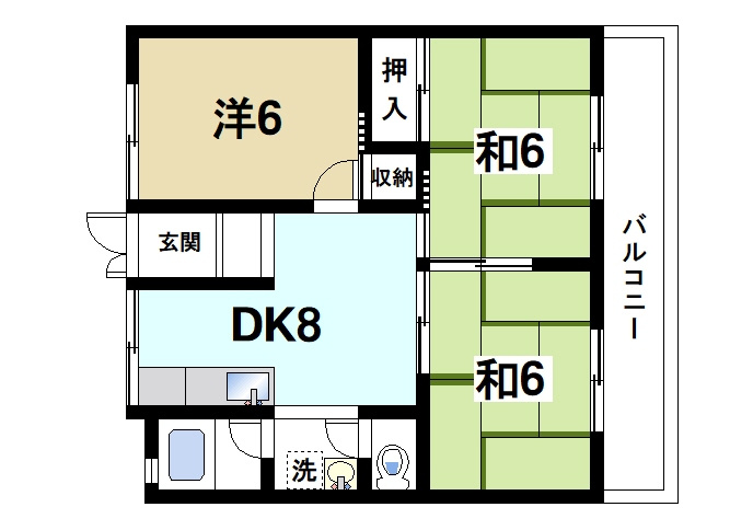 緑町ハイツの間取り|ファミリーさんにもオススメの物件です