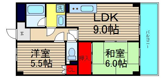 レクシア泉尾の間取り