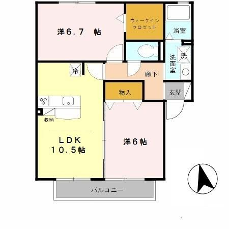 【間取り】 | サンヴィレッジ田尻　Ａ棟