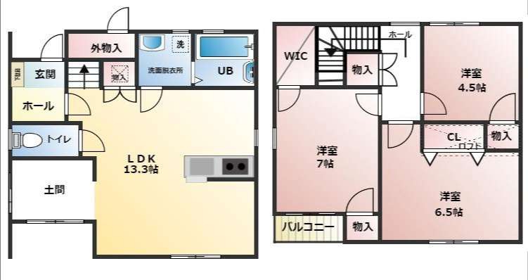 洗練された街並みに集うの間取り