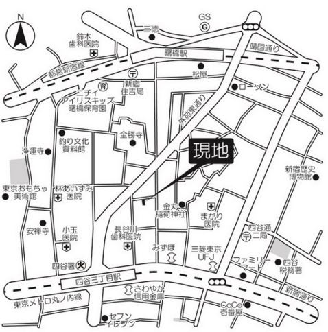 ソレーユ四谷三丁目の地図|案内図