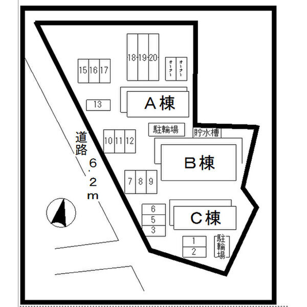 ドミールたかねの区画図