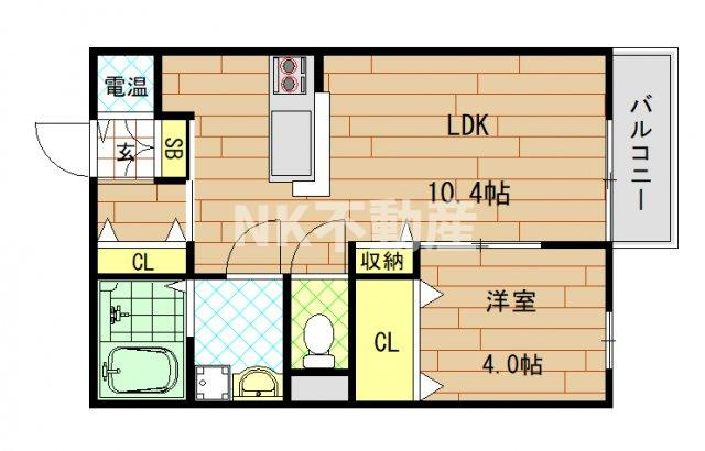 【間取り】 | ベイサージュＮ（河内小阪賃貸） | 間取りです