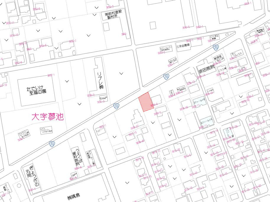 北諸県郡三股町大字蓼池の売地の土地図