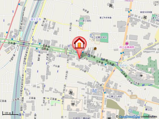 プレサンス京都清水の地図