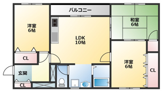 【間取り】 | カサクレスト | トイレと浴室がセパレートなので急な来客利用でも安心