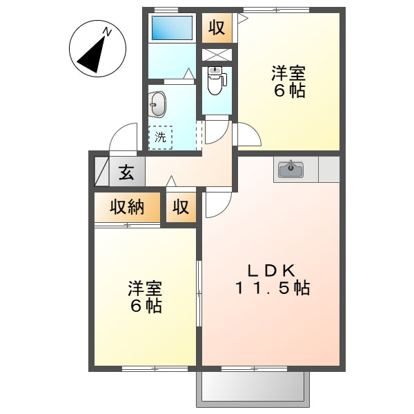 ドミール新田の間取り