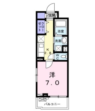 ウィステリア・リブⅠの間取り