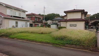 【前面道路含む現地写真】 | つくばみらい市狸穴　区域指定　57坪の整形地