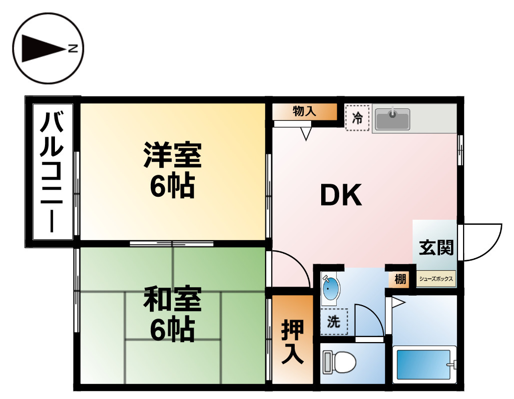 エコーハイツ岩崎の間取り