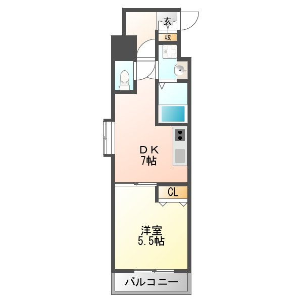 大阪市淀川区十三東３丁目の賃貸マンションの間取り