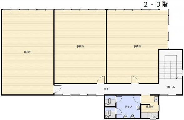 アセンドビル　２階東側の間取り