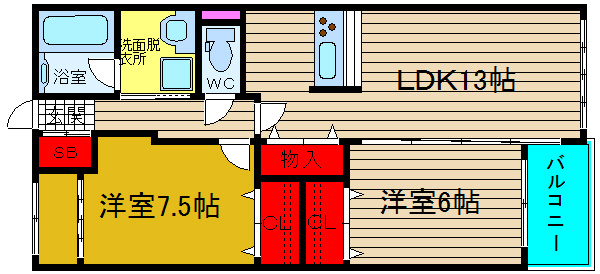 ファミール心斎橋EASTの間取り