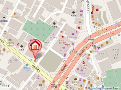 【地図】 | ハレクラニ北青山ビル | 銀座線「外苑前駅」徒歩3分の好立地！