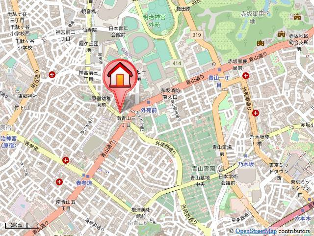 ハレクラニ北青山ビルの地図|2022年9月30日までの定期借家契約となります。業種や条件などお気軽にご相談ください。