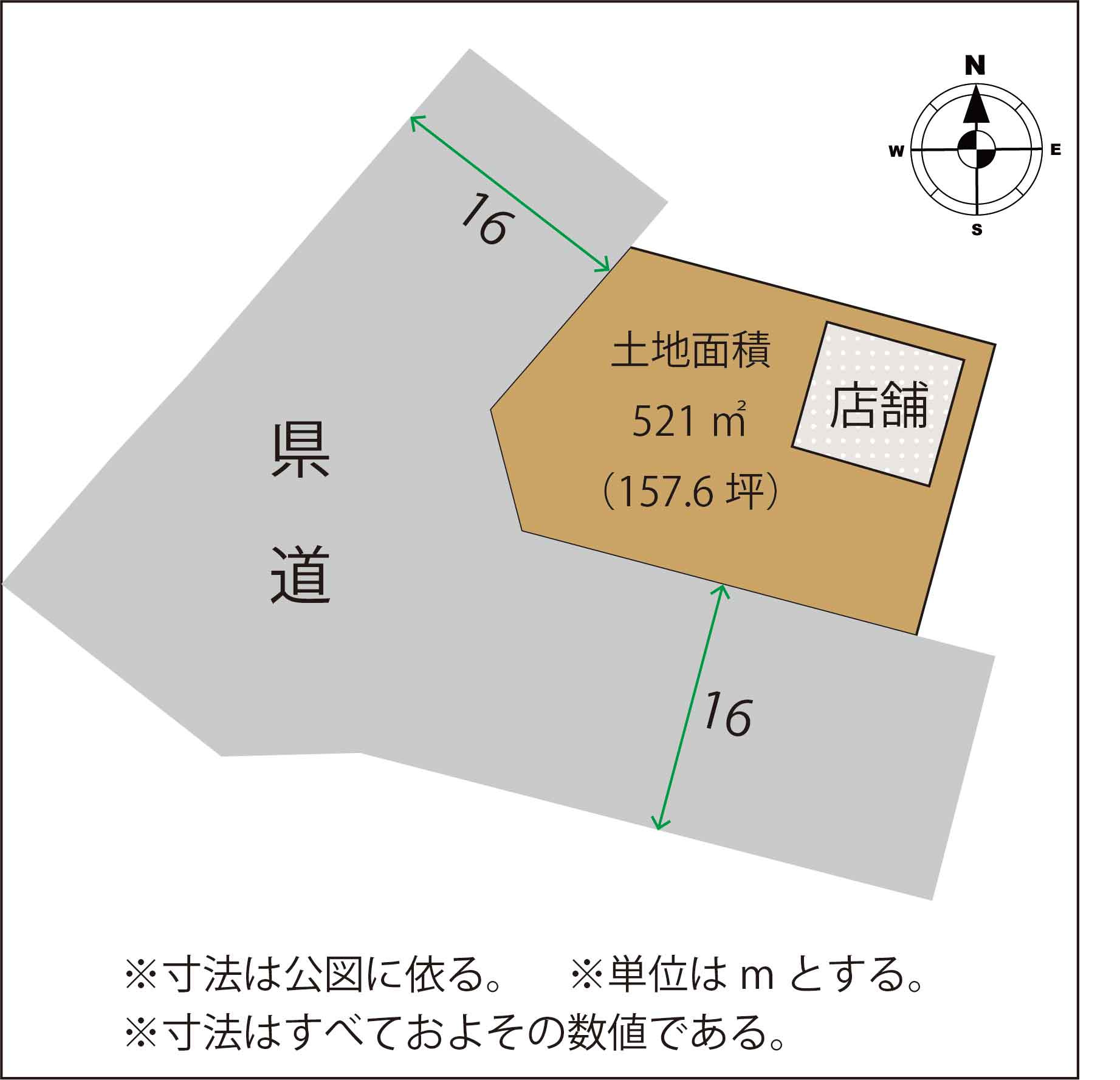 足利市江川町２丁目の売地の土地図
