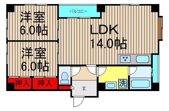 ルプリーズ天王寺の間取り