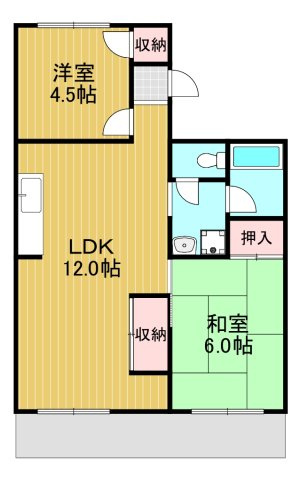ガーデンハイツ置田Ⅰの間取り
