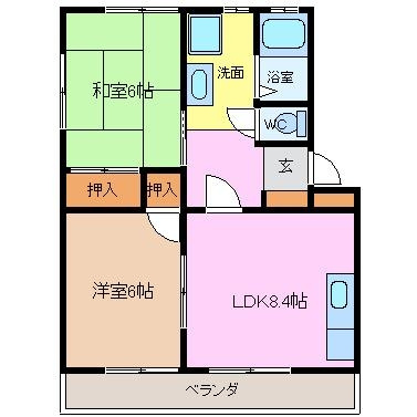 【間取り】 | グリーンハイツ（川島） | ※反転の場合あり（現状を優先とします）