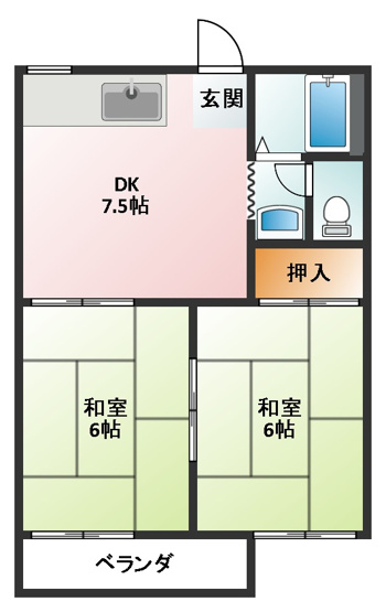 【間取り】 | Ｋ１ハイツ