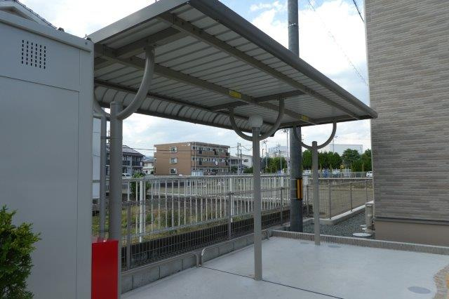総社市真壁のアパートのその他共用部分|自転車置き場