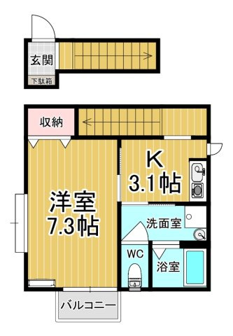 【間取り】 | ジュエリーＧミサワ | 単身者専用のお部屋です♪