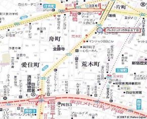 パレステュディオ四谷三丁目の地図|パレステュディオ四谷三丁目