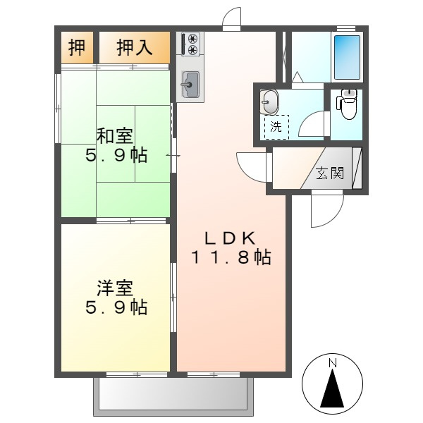 エスペランサＡの間取り