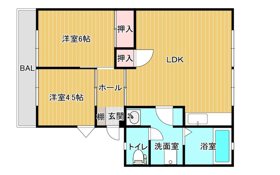 グレースコーポ合川【キャッシュバック対応物件】の間取り