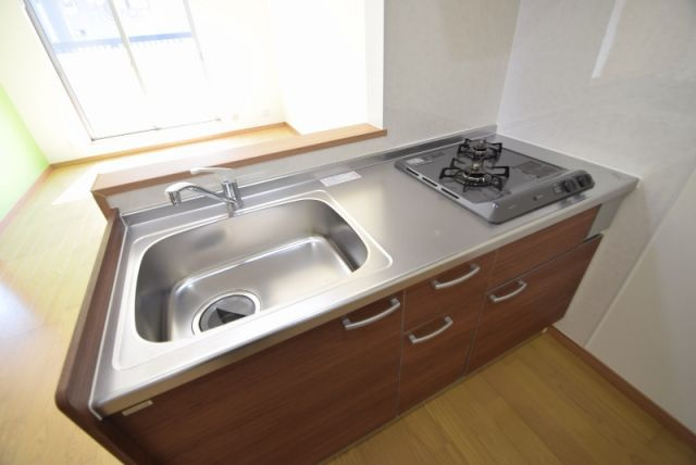 プランドールのキッチン|嬉しい２口ガスシステムキッチン