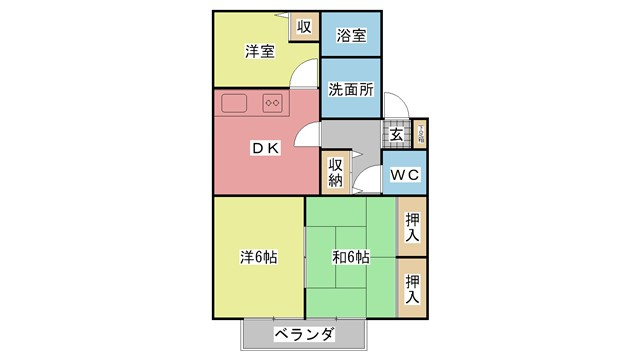 サンドルフィン【10,000円キャッシュバック対象物件】の間取り