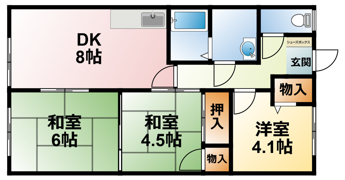 メゾン萩原Bの間取り