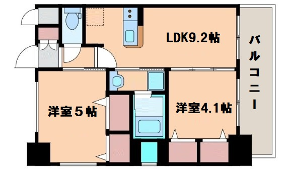 【間取り】 | エステムコート阿波座プレミアム