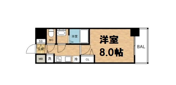 【間取り】 | プレサンス難波ラフィーネ