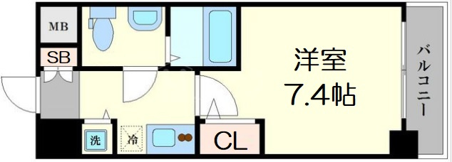 【間取り】 | ラシュレエグゼ難波西