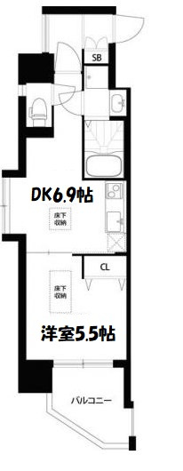 【間取り】 | Gramercy Juso-higashi 3rd