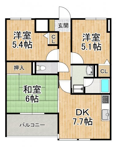 【間取り】 | グリュンエルデみはら