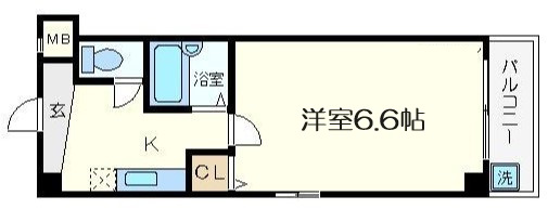 【間取り】 | ベルフレージュ南堀江