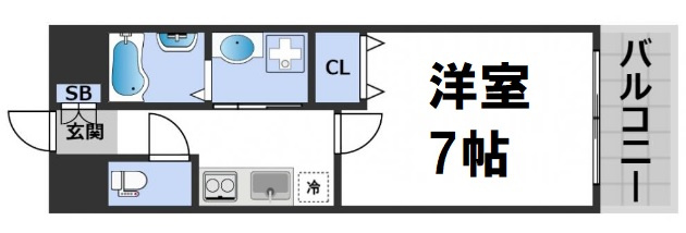 【間取り】 | オーロラ・タワー難波