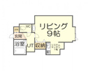 【間取り】 | 間取りはリビング9帖の1K設計。収納スペースも充実しており、使い勝手を重視した間取りとなっております。※画像は同物件の異なる間取りのものです。