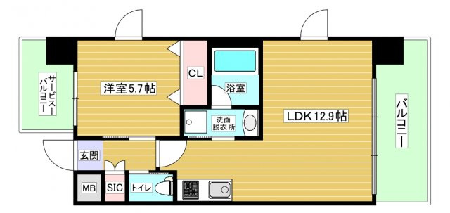 【間取り】 | ディームス福島