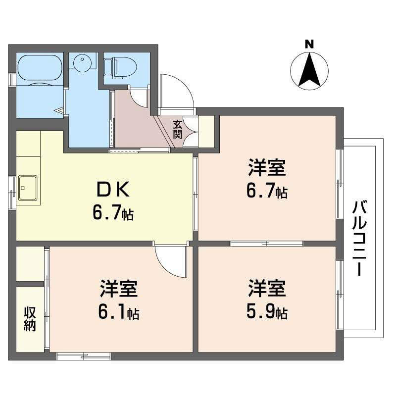 シャーメゾンくすの木の間取り