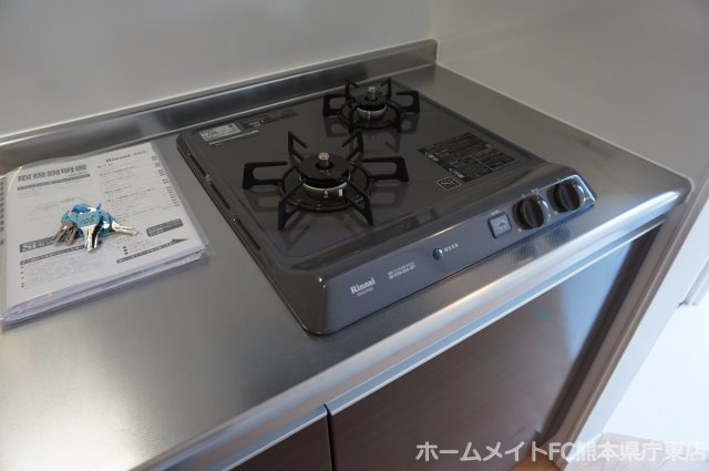 熊本市中央区本荘６丁目のアパートのキッチン