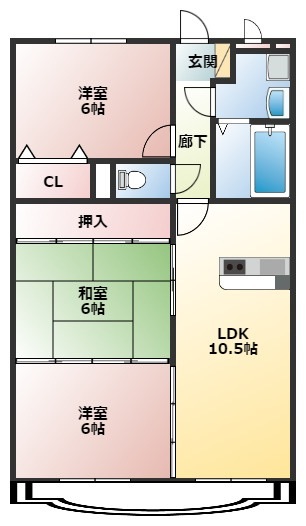 ロイヤルハイツⅡの間取り
