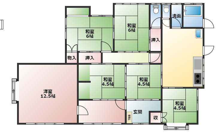 曽於市末吉町深川の中古一戸建の間取り